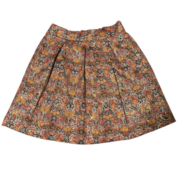 Maeve Dresses & Skirts - Anthropologie Maeve Floral Metallic Brocade Rosia Mini Skirt